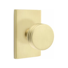 Load image into Gallery viewer, BERN (BN) PRIVACY (BED/BATH) KNOB WITH 2-3/8" BACKSET AND 1/4" ROUND FACEPLATE AND STRIKEPLATE