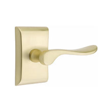 Load image into Gallery viewer, LUZERN (LU) PASSAGE (HALL/CLOSET) LEVER WITH 2-3/8" BACKSET AND 1/4" ROUND FACEPLATE AND STRIKEPLATE