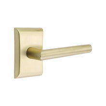 Load image into Gallery viewer, STUTTGART (STU) PASSAGE (HALL/CLOSET) LEVER WITH 2-3/8" BACKSET AND 1/4" ROUND FACEPLATE AND STRIKEPLATE