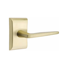 Load image into Gallery viewer, HERMES (HER) PRIVACY (BED/BATH) LEVER WITH 2-3/8" BACKSET AND 1/4" ROUND FACEPLATE AND STRIKEPLATE