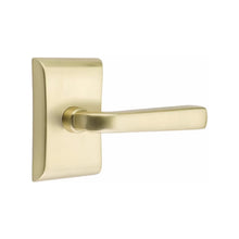 Load image into Gallery viewer, SION (SIO) PRIVACY (BED/BATH) LEVER WITH 2-3/8" BACKSET AND 1/4" ROUND FACEPLATE AND STRIKEPLATE