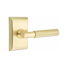 Load image into Gallery viewer, MYLES (MYL) PRIVACY (BED/BATH) LEVER WITH 2-3/8" BACKSET AND 1/4" ROUND FACEPLATE AND STRIKEPLATE