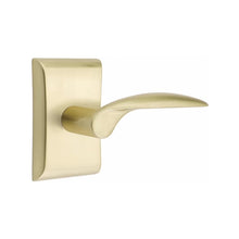 Load image into Gallery viewer, MERCURY (MC) PASSAGE (HALL/CLOSET) LEVER WITH 2-3/8" BACKSET AND 1/4" ROUND FACEPLATE AND STRIKEPLATE