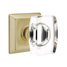 Load image into Gallery viewer, WINDSOR GLASS (WS) PASSAGE (HALL/CLOSET) KNOB WITH 2-3/8" BACKSET AND 1/4" ROUND FACEPLATE AND STRIKEPLATE WITH TRADITIONAL ROSETTE