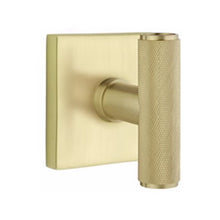 Load image into Gallery viewer, THE ACE KNURLED (ACEKN) PRIVACY (BED/BATH) KNOB WITH 2-3/8" BACKSET AND 1/4" ROUND FACEPLATE AND STRIKEPLATE