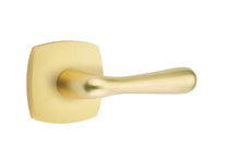 Load image into Gallery viewer, BASEL (BA) PRIVACY (BED/BATH) LEVER WITH 2-3/8" BACKSET AND 1/4" ROUND FACEPLATE AND STRIKEPLATE