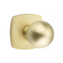 Load image into Gallery viewer, ORB (OR) PRIVACY (BED/BATH) KNOB WITH 2-3/8" BACKSET AND 1/4" ROUND FACEPLATE AND STRIKEPLATE