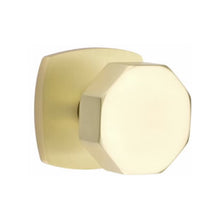 Load image into Gallery viewer, OCTAGON (OCT) PASSAGE (HALL/CLOSET) KNOB WITH 2-3/8" BACKSET AND 1/4" ROUND FACEPLATE AND STRIKEPLATE