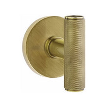 Load image into Gallery viewer, THE ACE KNURLED (ACEKN) PRIVACY (BED/BATH) KNOB WITH 2-3/8" BACKSET AND 1/4" ROUND FACEPLATE AND STRIKEPLATE