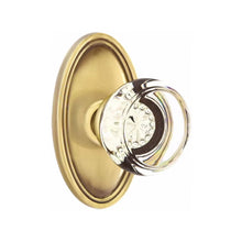 Load image into Gallery viewer, GEORGETOWN GLASS (GT) PRIVACY (BED/BATH) KNOB WITH 2-3/8" BACKSET AND 1/4" ROUND FACEPLATE AND STRIKEPLATE