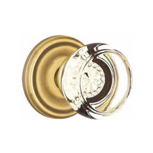 Load image into Gallery viewer, GEORGETOWN GLASS (GT) PRIVACY (BED/BATH) KNOB WITH 2-3/8" BACKSET AND 1/4" ROUND FACEPLATE AND STRIKEPLATE