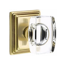 Load image into Gallery viewer, WINDSOR GLASS (WS) PASSAGE (HALL/CLOSET) KNOB WITH 2-3/8" BACKSET AND 1/4" ROUND FACEPLATE AND STRIKEPLATE WITH TRADITIONAL ROSETTE