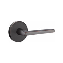 Load image into Gallery viewer, HELIOS (HLO) PRIVACY (BED/BATH) LEVER WITH 2-3/8" BACKSET AND 1/4" ROUND FACEPLATE AND STRIKEPLATE