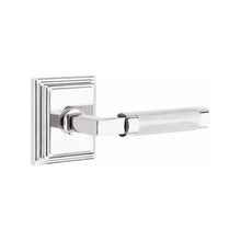 Load image into Gallery viewer, L-SQUARE KNURLED (LS.KN) PASSAGE (HALL/CLOSET) LEVER WITH 2-3/8" BACKSET AND 1/4" ROUND FACEPLATE AND STRIKEPLATE