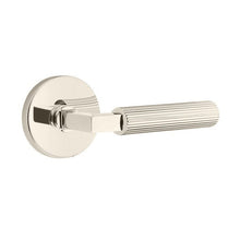 Load image into Gallery viewer, L-SQUARE KNURLED (LS.KN) PRIVACY (BED/BATH) LEVER WITH 2-3/8&quot; BACKSET AND 1/4&quot; ROUND FACEPLATE AND STRIKEPLATE
