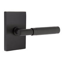 Load image into Gallery viewer, T-BAR KNURLED (TA.KN) PRIVACY (BED/BATH) LEVER WITH 2-3/8&quot; BACKSET AND 1/4&quot; ROUND FACEPLATE AND STRIKEPLATE
