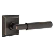 Load image into Gallery viewer, T-BAR KNURLED (TA.KN) PRIVACY (BED/BATH) LEVER WITH 2-3/8&quot; BACKSET AND 1/4&quot; ROUND FACEPLATE AND STRIKEPLATE
