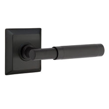 Load image into Gallery viewer, T-BAR KNURLED (TA.KN) PRIVACY (BED/BATH) LEVER WITH 2-3/8&quot; BACKSET AND 1/4&quot; ROUND FACEPLATE AND STRIKEPLATE
