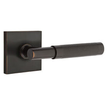 Load image into Gallery viewer, T-BAR KNURLED (TA.KN) PRIVACY (BED/BATH) LEVER WITH 2-3/8&quot; BACKSET AND 1/4&quot; ROUND FACEPLATE AND STRIKEPLATE
