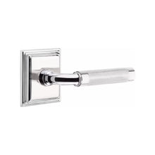 Load image into Gallery viewer, R-BAR KNURLED (RA.KN) PRIVACY (BED/BATH) LEVER WITH 2-3/8&quot; BACKSET AND 1/4&quot; ROUND FACEPLATE AND STRIKEPLATE
