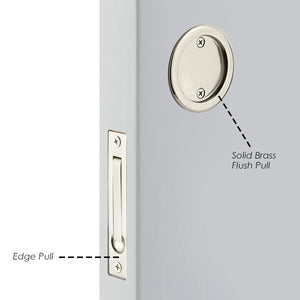 SQUARE DUMMY (2136) POCKET DOOR TUBULAR LOCKS WITH 2-3/8" BACKSET