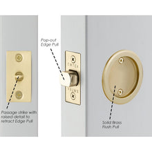 Load image into Gallery viewer, ROUND PASSAGE (2144) POCKET DOOR TUBULAR LOCKS WITH 2-3/8&quot; BACKSET
