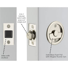 Load image into Gallery viewer, ROUND PRIVACY (2145) POCKET DOOR TUBULAR LOCKS WITH 2-3/8&quot; BACKSET
