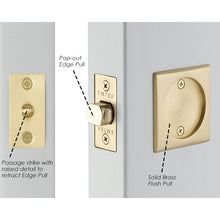 Load image into Gallery viewer, SQUARE PASSAGE (2134) POCKET DOOR TUBULAR LOCKS WITH 2-3/8&quot; BACKSET
