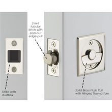 Load image into Gallery viewer, SQUARE PRIVACY (2135) POCKET DOOR TUBULAR LOCKS WITH 2-3/8&quot; BACKSET
