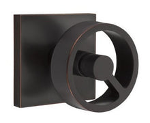 Load image into Gallery viewer, EMPOWERED MOTORIZED TOUCHSCREEN KEYPAD ENTRY SET BADEN GRIP (EMP0103) OIL RUBBED BRONZE (US10B) W/ 2-3/8&quot; BACKSET AND 1/4&quot; ROUND FACEPLATE AND STRIKEPLATE W/ INTERIOR KNOB
