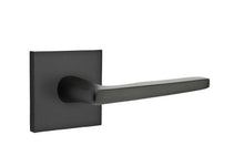 Load image into Gallery viewer, EMPOWERED MOTORIZED TOUCHSCREEN KEYPAD ENTRY SET BADEN GRIP (EMP0103) FLAT BLACK (US19) W/ 2-3/8&quot; BACKSET AND 1/4&quot; ROUND FACEPLATE AND STRIKEPLATE W/ INTERIOR LEVER
