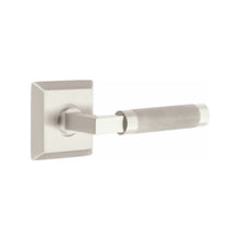 Load image into Gallery viewer, L-SQUARE KNURLED (LS.KN) PRIVACY (BED/BATH) LEVER WITH 2-3/8&quot; BACKSET AND 1/4&quot; ROUND FACEPLATE AND STRIKEPLATE
