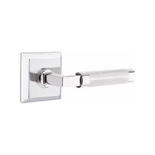 Load image into Gallery viewer, L-SQUARE KNURLED (LS.KN) PRIVACY (BED/BATH) LEVER WITH 2-3/8&quot; BACKSET AND 1/4&quot; ROUND FACEPLATE AND STRIKEPLATE
