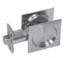 ROUND BORE POCKET DOOR LOCKS, SQUARE ROSETTE