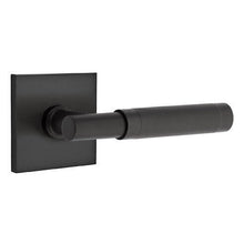 Load image into Gallery viewer, EMPOWERED MOTORIZED TOUCHSCREEN KEYPAD ENTRY SET BADEN GRIP (EMP0103) FLAT BLACK (US19) W/ 2-3/8&quot; BACKSET AND 1/4&quot; ROUND FACEPLATE AND STRIKEPLATE W/ INTERIOR LEVER

