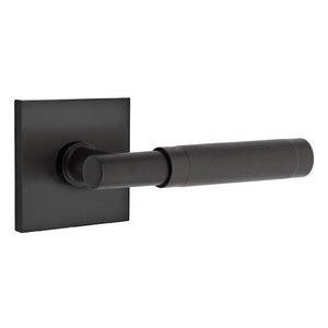 EMPOWERED MOTORIZED TOUCHSCREEN KEYPAD ENTRY SET BADEN GRIP (EMP0103) FLAT BLACK (US19) W/ 2-3/8" BACKSET AND 1/4" ROUND FACEPLATE AND STRIKEPLATE W/ INTERIOR LEVER
