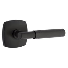 Load image into Gallery viewer, URBAN MODERN SECTIONAL FLAT BLACK (US19) HANDLESET DUMMY [4705] W/ 2-3/8&quot; BACKSET AND 1/4&quot; ROUND FACEPLATE AND STRIKEPLATE W/ INTERIOR LEVER
