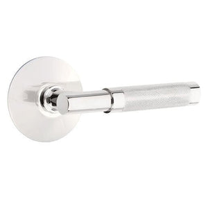 URBAN MODERN SECTIONAL POLISHED CHROME (US26) HANDLESET DUMMY [4705] W/ 2-3/8" BACKSET AND 1/4" ROUND FACEPLATE AND STRIKEPLATE W/ INTERIOR LEVER
