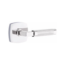 Load image into Gallery viewer, L-SQUARE KNURLED (LS.KN) PRIVACY (BED/BATH) LEVER WITH 2-3/8&quot; BACKSET AND 1/4&quot; ROUND FACEPLATE AND STRIKEPLATE
