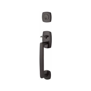 URBAN MODERN SECTIONAL OIL RUBBED BRONZE (US10B) HANDLESET DUMMY [4705] W/ 2-3/8" BACKSET AND 1/4" ROUND FACEPLATE AND STRIKEPLATE W/ INTERIOR LEVER