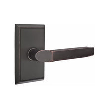 Load image into Gallery viewer, MILANO (M) PRIVACY (BED/BATH) LEVER WITH 2-3/8&quot; BACKSET AND 1/4&quot; ROUND FACEPLATE AND STRIKEPLATE
