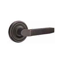 Load image into Gallery viewer, MILANO (M) PRIVACY (BED/BATH) LEVER WITH 2-3/8&quot; BACKSET AND 1/4&quot; ROUND FACEPLATE AND STRIKEPLATE
