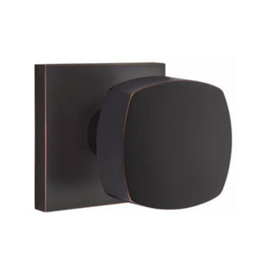 EMPOWERED MOTORIZED TOUCHSCREEN KEYPAD ENTRY SET BADEN GRIP (EMP0103) OIL RUBBED BRONZE (US10B) W/ 2-3/8" BACKSET AND 1/4" ROUND FACEPLATE AND STRIKEPLATE W/ INTERIOR KNOB