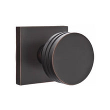 Load image into Gallery viewer, EMPOWERED MOTORIZED TOUCHSCREEN KEYPAD ENTRY SET BADEN GRIP (EMP0103) OIL RUBBED BRONZE (US10B) W/ 2-3/8&quot; BACKSET AND 1/4&quot; ROUND FACEPLATE AND STRIKEPLATE W/ INTERIOR KNOB
