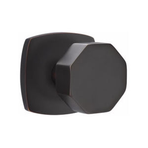 URBAN MODERN SECTIONAL OIL RUBBED BRONZE (US10B) HANDLESET DUMMY [4705] W/ 2-3/8" BACKSET AND 1/4" ROUND FACEPLATE AND STRIKEPLATE W/ INTERIOR KNOB