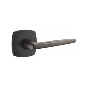URBAN MODERN SECTIONAL OIL RUBBED BRONZE (US10B) HANDLESET DUMMY [4705] W/ 2-3/8" BACKSET AND 1/4" ROUND FACEPLATE AND STRIKEPLATE W/ INTERIOR LEVER