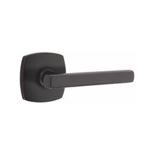 Load image into Gallery viewer, URBAN MODERN SECTIONAL OIL RUBBED BRONZE (US10B) HANDLESET DUMMY [4705] W/ 2-3/8&quot; BACKSET AND 1/4&quot; ROUND FACEPLATE AND STRIKEPLATE W/ INTERIOR LEVER
