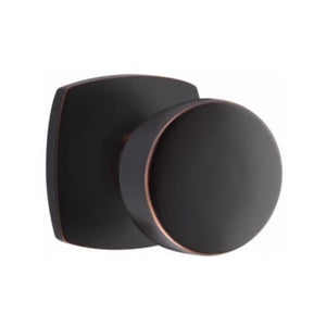 URBAN MODERN SECTIONAL OIL RUBBED BRONZE (US10B) HANDLESET DUMMY [4705] W/ 2-3/8" BACKSET AND 1/4" ROUND FACEPLATE AND STRIKEPLATE W/ INTERIOR KNOB