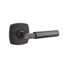 Load image into Gallery viewer, URBAN MODERN SECTIONAL OIL RUBBED BRONZE (US10B) HANDLESET DUMMY [4705] W/ 2-3/8&quot; BACKSET AND 1/4&quot; ROUND FACEPLATE AND STRIKEPLATE W/ INTERIOR LEVER

