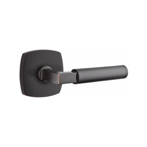 URBAN MODERN SECTIONAL OIL RUBBED BRONZE (US10B) HANDLESET DUMMY [4705] W/ 2-3/8" BACKSET AND 1/4" ROUND FACEPLATE AND STRIKEPLATE W/ INTERIOR LEVER